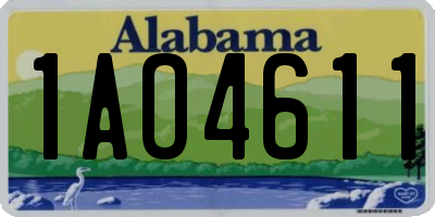 AL license plate 1AO4611