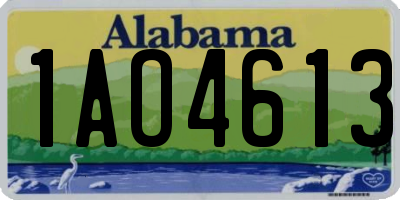 AL license plate 1AO4613