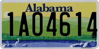 AL license plate 1AO4614