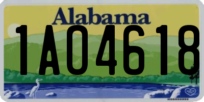 AL license plate 1AO4618