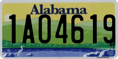 AL license plate 1AO4619
