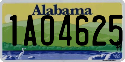 AL license plate 1AO4625