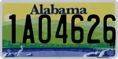AL license plate 1AO4626