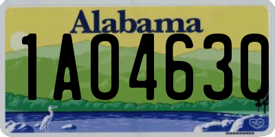 AL license plate 1AO4630