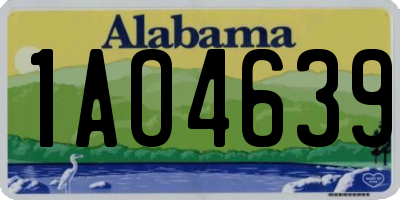 AL license plate 1AO4639