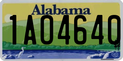 AL license plate 1AO4640