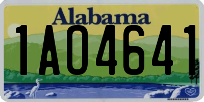 AL license plate 1AO4641