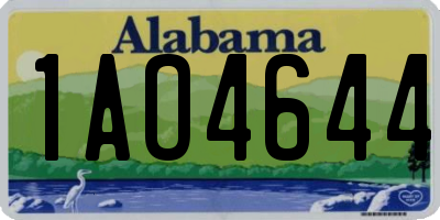 AL license plate 1AO4644