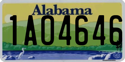AL license plate 1AO4646