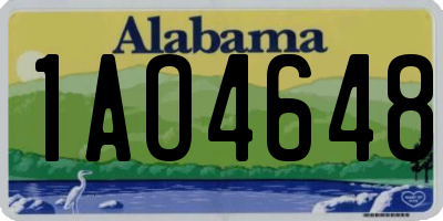 AL license plate 1AO4648