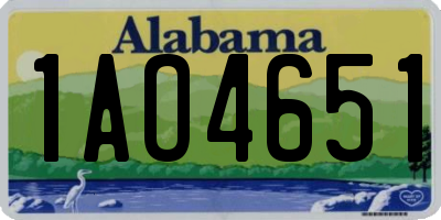 AL license plate 1AO4651