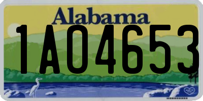 AL license plate 1AO4653