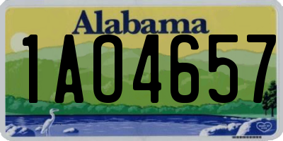 AL license plate 1AO4657