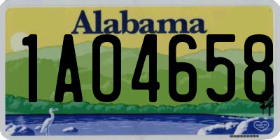 AL license plate 1AO4658