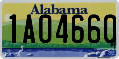 AL license plate 1AO4660