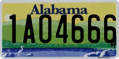 AL license plate 1AO4666