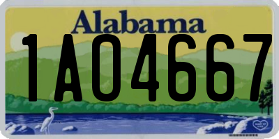 AL license plate 1AO4667