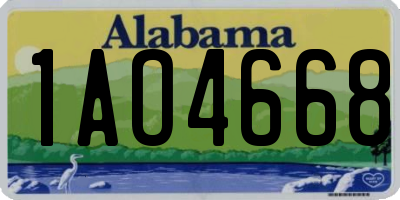 AL license plate 1AO4668