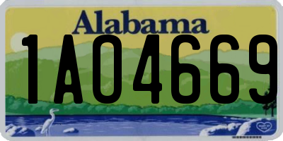 AL license plate 1AO4669