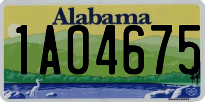 AL license plate 1AO4675