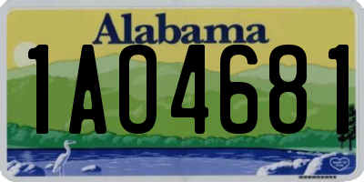 AL license plate 1AO4681