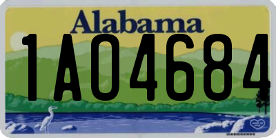 AL license plate 1AO4684