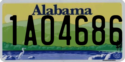 AL license plate 1AO4686
