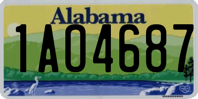 AL license plate 1AO4687