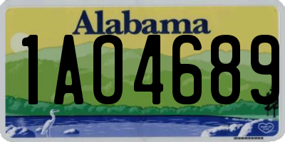 AL license plate 1AO4689