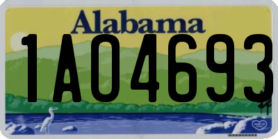 AL license plate 1AO4693
