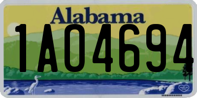 AL license plate 1AO4694