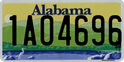AL license plate 1AO4696