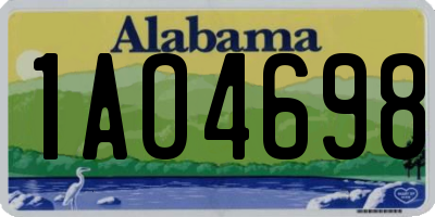 AL license plate 1AO4698