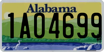 AL license plate 1AO4699