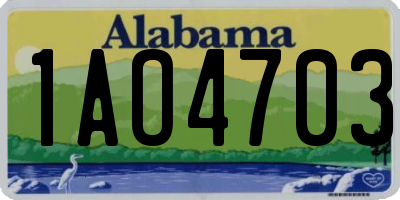 AL license plate 1AO4703