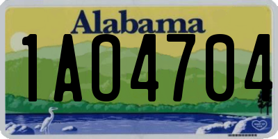 AL license plate 1AO4704