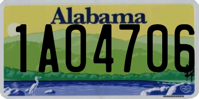 AL license plate 1AO4706