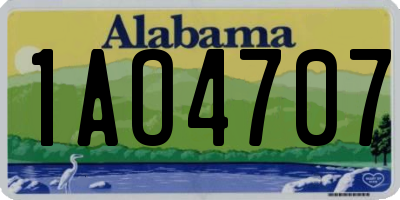 AL license plate 1AO4707