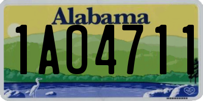 AL license plate 1AO4711