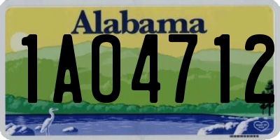 AL license plate 1AO4712
