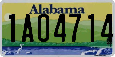 AL license plate 1AO4714