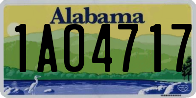 AL license plate 1AO4717