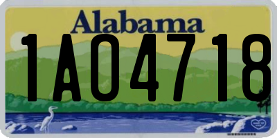 AL license plate 1AO4718