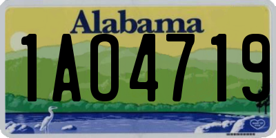 AL license plate 1AO4719