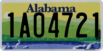 AL license plate 1AO4721