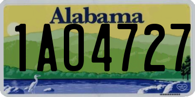 AL license plate 1AO4727