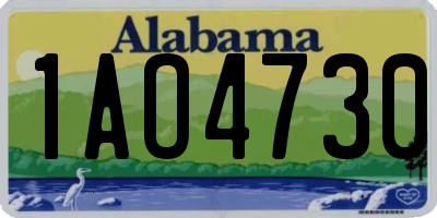 AL license plate 1AO4730