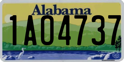 AL license plate 1AO4737