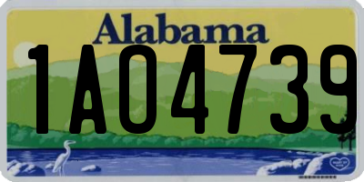 AL license plate 1AO4739