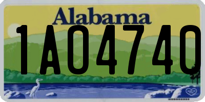 AL license plate 1AO4740